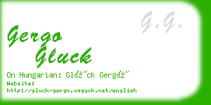 gergo gluck business card